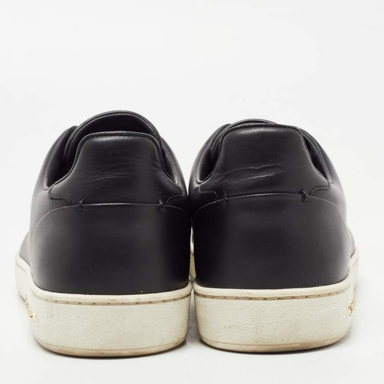 Pre Owned Louis Vuitton Black Leather Frontrow  Sneakers Size 38