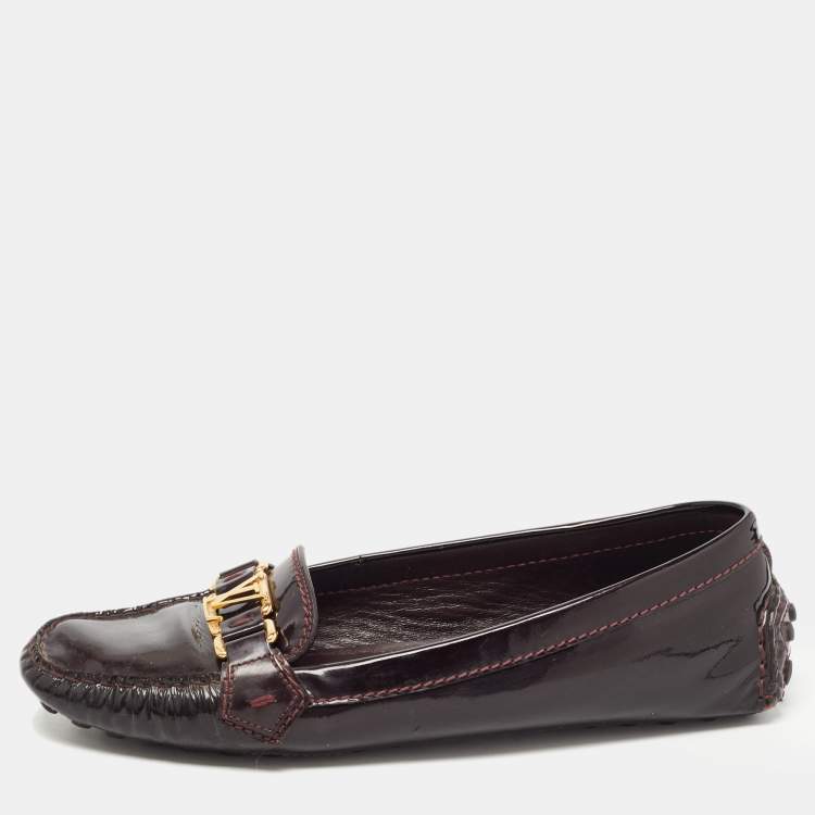 Louis Vuitton Burgundy Patent Leather Oxford Slip On Loafers Size 41 Louis  Vuitton | The Luxury Closet