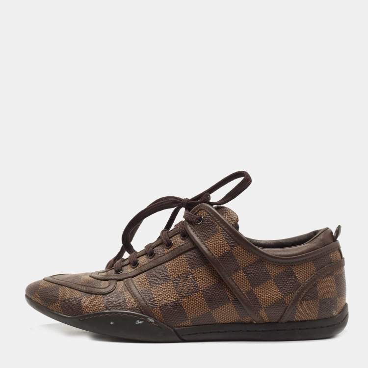 Louis Vuitton Brown Damier Ebene Canvas and Leather Low Top Sneakers Size  36.5 Louis Vuitton