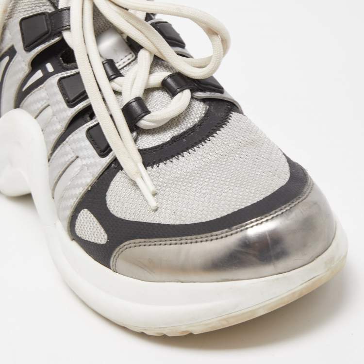 Pre Owned Louis Vuitton Tricolor Mesh and Leather Archlight Sneakers Size 39