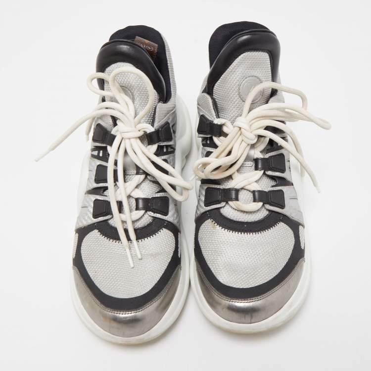 Pre Owned Louis Vuitton Tricolor Mesh and Leather Archlight Sneakers Size 39