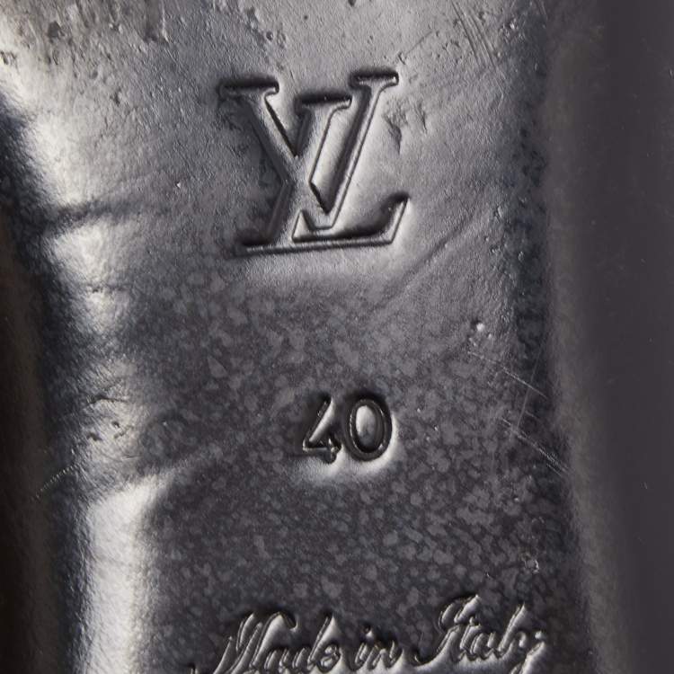 Pre Owned Louis Vuitton Brown Monogram Canvas Loafers Size 40