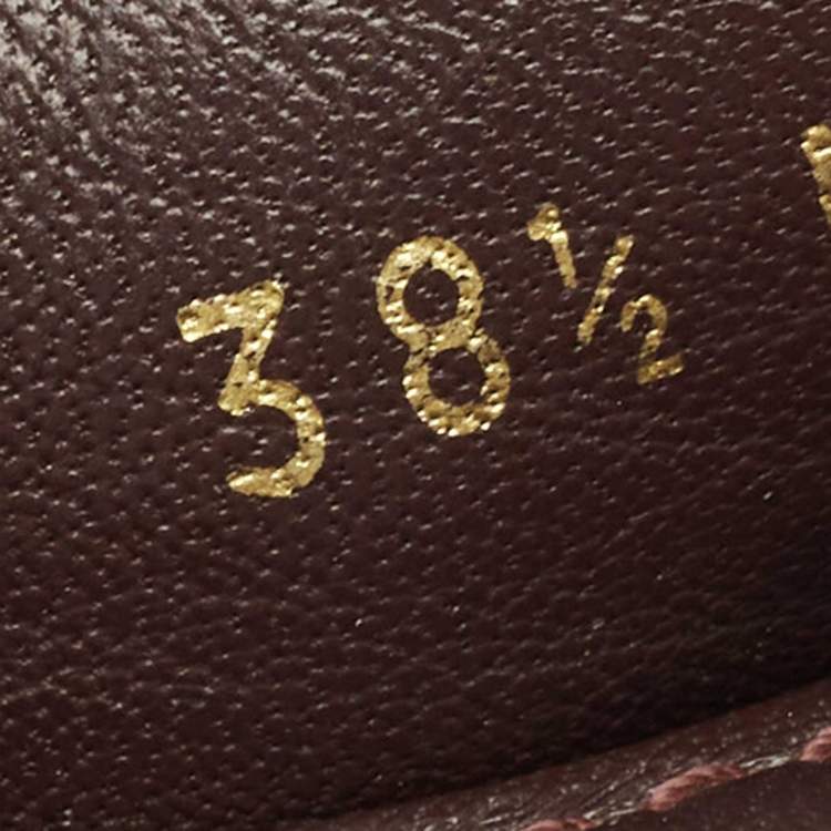 Pre Owned Louis Vuitton Burgundy Patent Leather Oxford Slip On Loafers Size 38.5