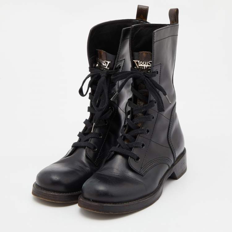 Louis Vuitton, Shoes, Louis Vuitton Authentic Metropolis Flat Ranger  Boots Size 38