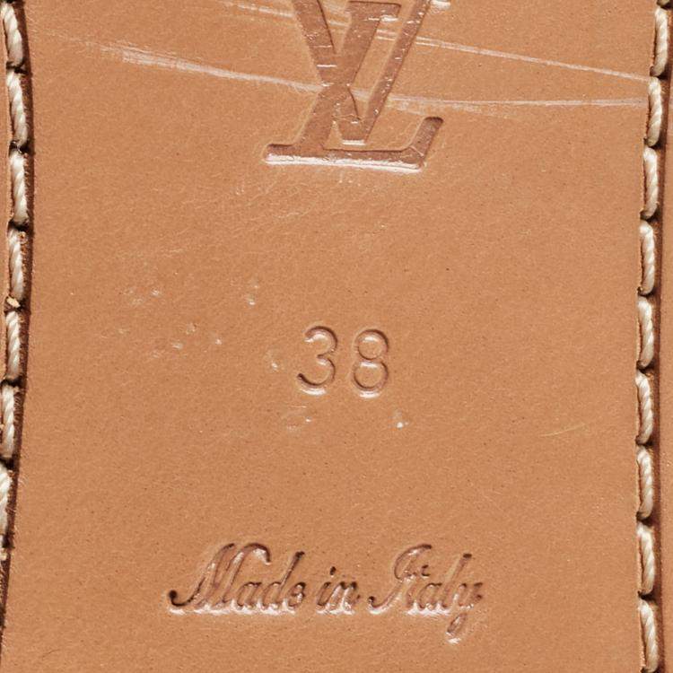Pre Owned Louis Vuitton Brown Suede Knee Length Boots Size 38