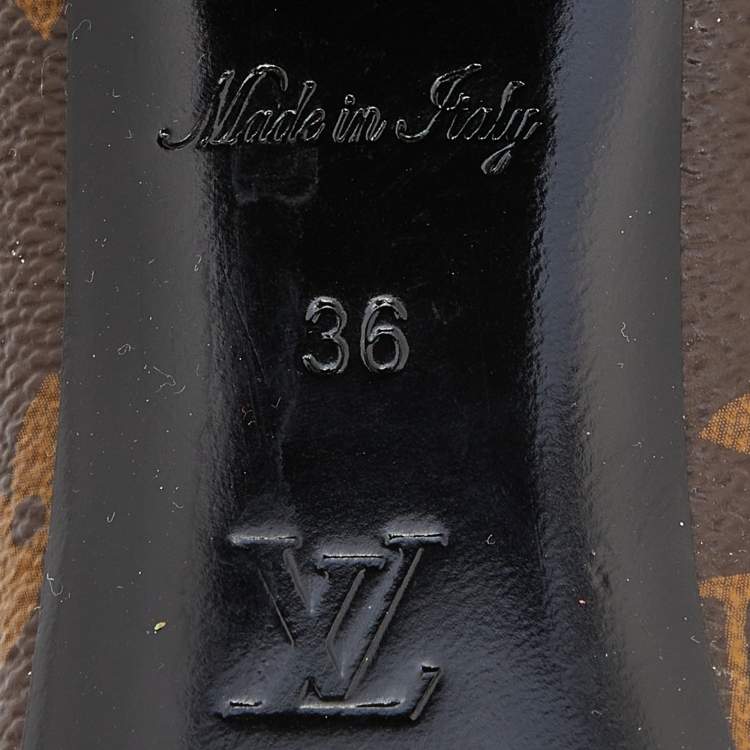 Pre Owned Louis Vuitton Monogram Canvas Madeleine Block Heel Pumps Size 36