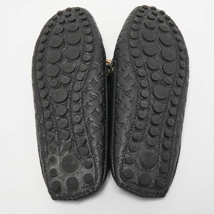 Pre Owned Louis Vuitton Black Leather Gloria Mules Size 39