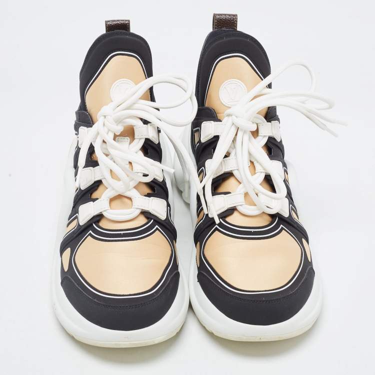 مملوكة مسبقًا Louis Vuitton Brown/Black Nylon and Leather Archlight Sneakers Size 39