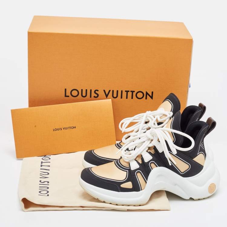 مملوكة مسبقًا Louis Vuitton Brown/Black Nylon and Leather Archlight Sneakers Size 39