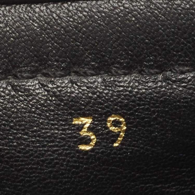 Pre Owned Louis Vuitton Black Leather Oxford Loafers Size 39