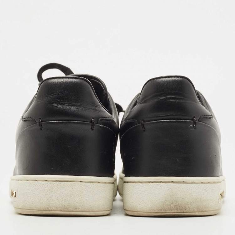 Pre Owned Louis Vuitton Black Leather Frontrow Sneakers Size 36.5