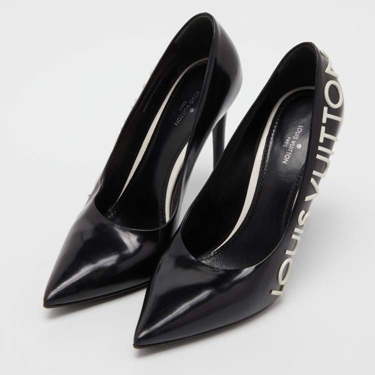 Louis Vuitton Black Leather Call Back Pointed Toe Pumps Size 39