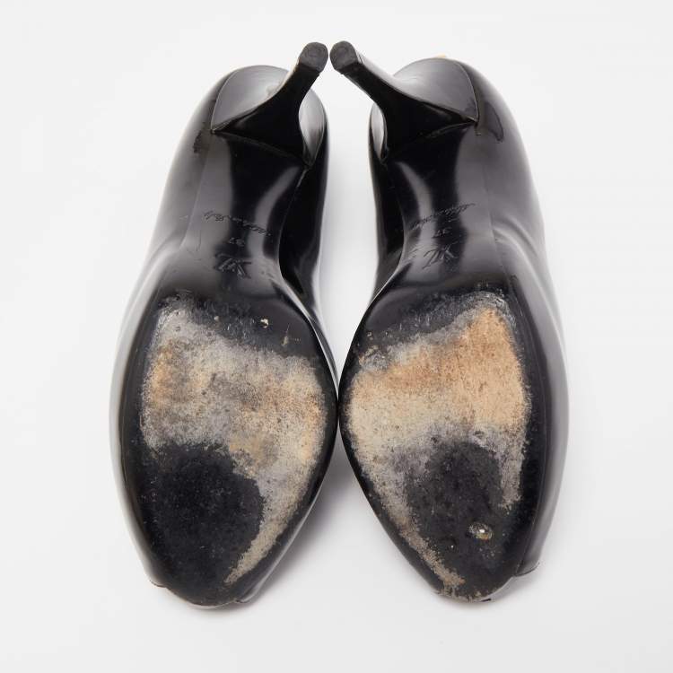 Pre Owned Louis Vuitton Black Patent Leather Oh Really! Pumps Size 37