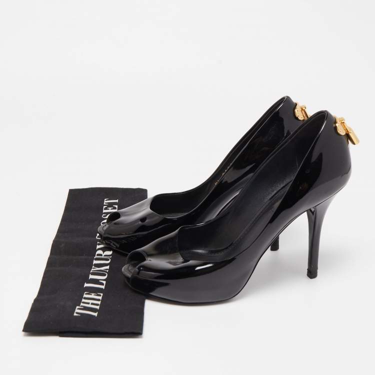 Pre Owned Louis Vuitton Black Patent Leather Oh Really! Pumps Size 37