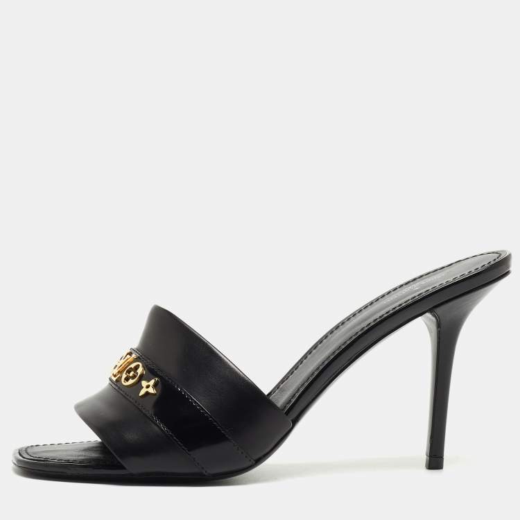 Louis Vuitton, Shoes, Black Louis Vuitton Slides In Very Good Condition