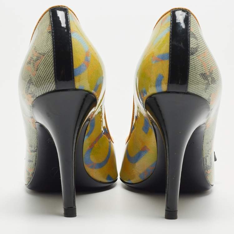 Pre Owned Louis Vuitton Multicolor PVC Richard Prince Flash Pulp Pumps Size 36