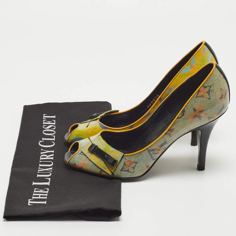 Pre Owned Louis Vuitton Multicolor PVC Richard Prince Flash Pulp Pumps Size 36