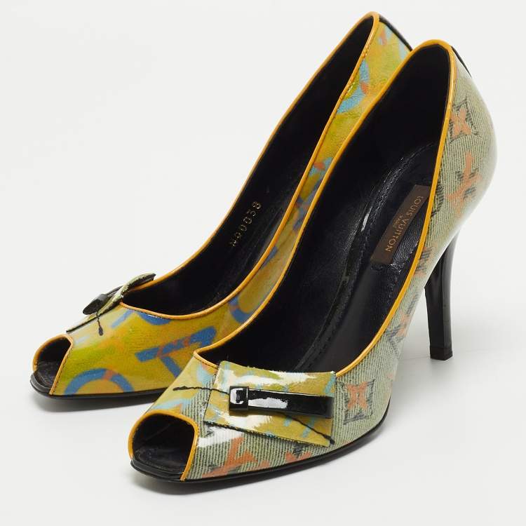 Pre Owned Louis Vuitton Multicolor PVC Richard Prince Flash Pulp Pumps Size 36