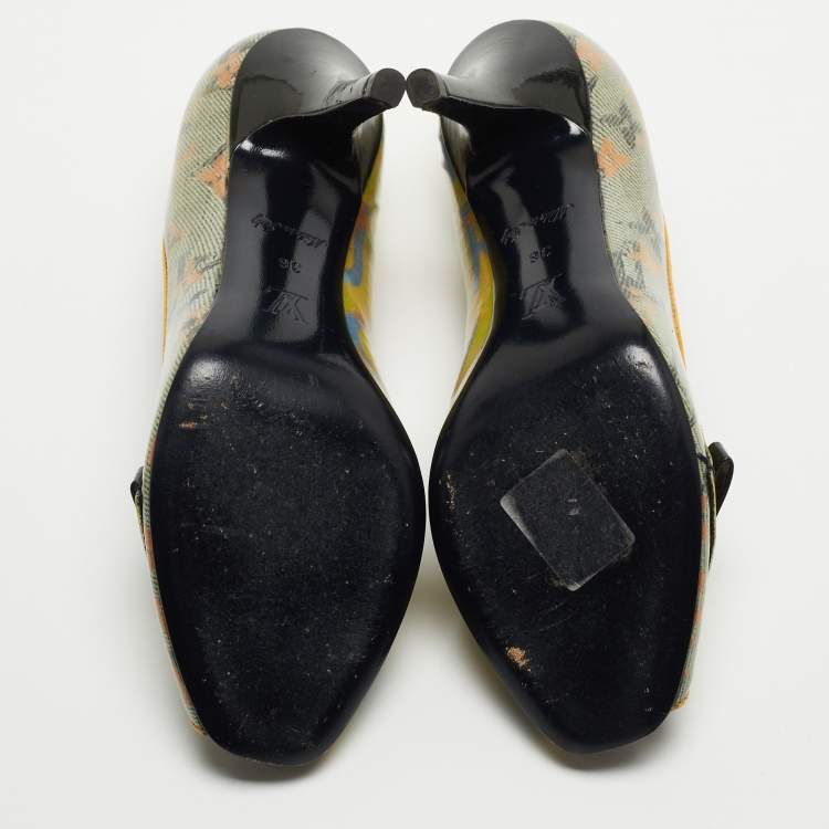 Pre Owned Louis Vuitton Multicolor PVC Richard Prince Flash Pulp Pumps Size 36