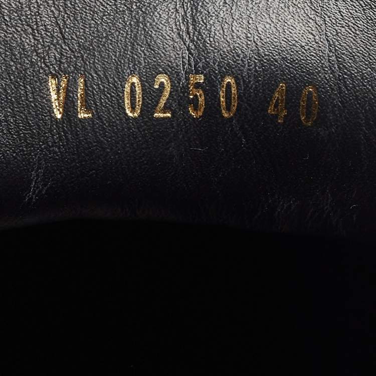 Pre Owned Louis Vuitton Black Leather Stellar Low Top Sneakers Size 40