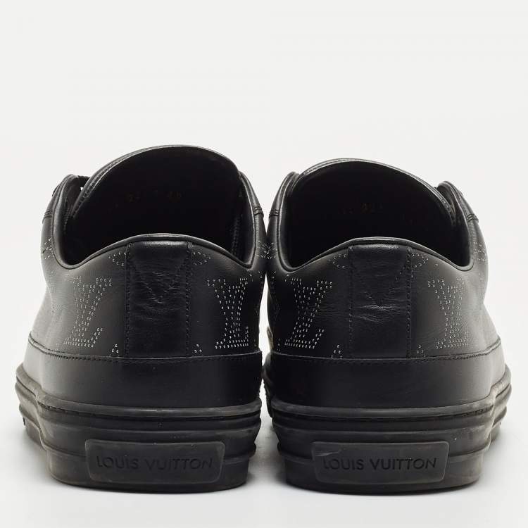 Pre Owned Louis Vuitton Black Leather Stellar Low Top Sneakers Size 40