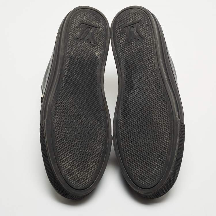 Pre Owned Louis Vuitton Black Leather Stellar Low Top Sneakers Size 40