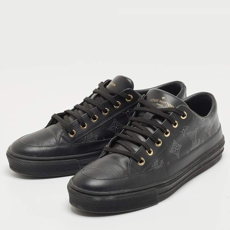 Louis Vuitton White & black Monogram Mesh And Leather Stellar Sneakers