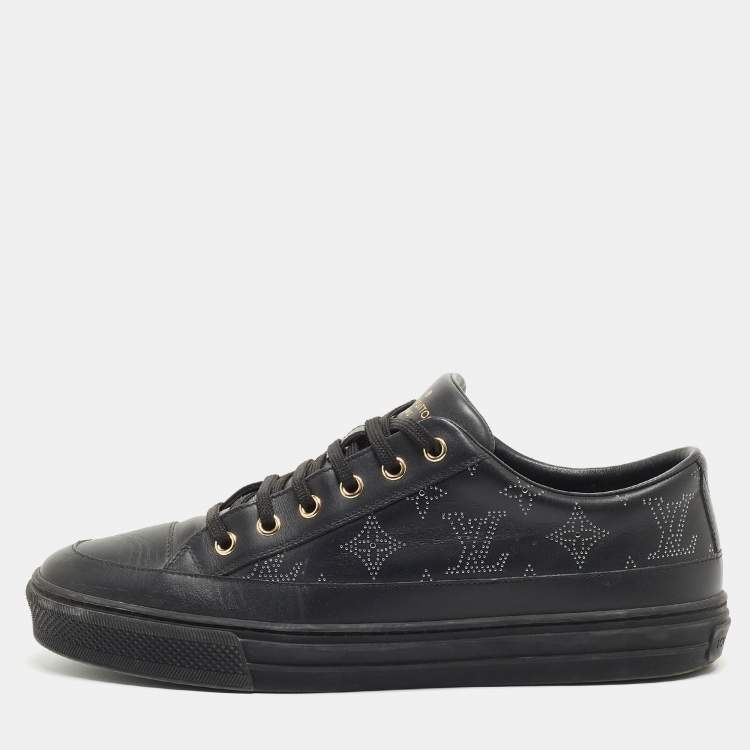 Louis Vuitton Black Leather Stellar Low Top Sneakers Size 40