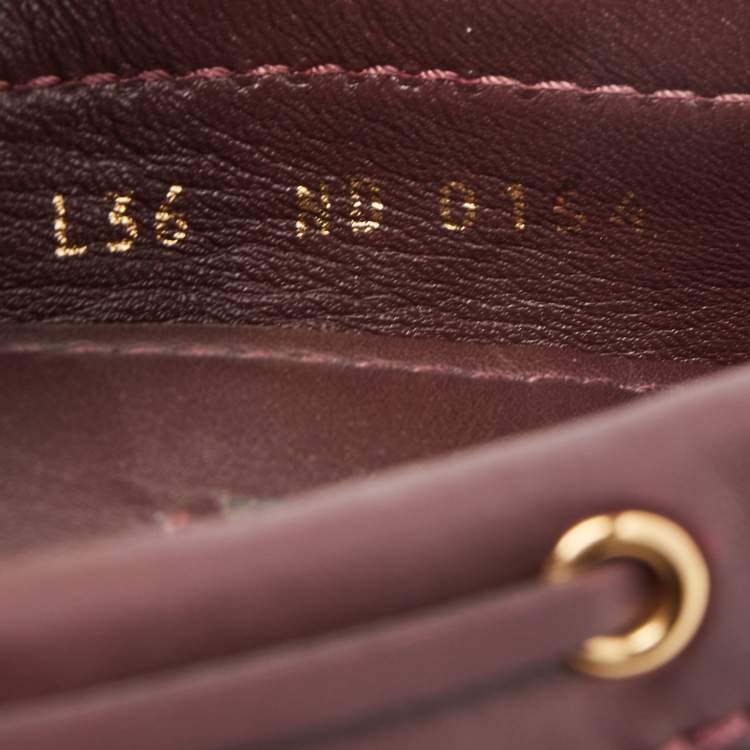 Pre Owned Louis Vuitton Burgundy Leather Gloria  Loafers Size 36