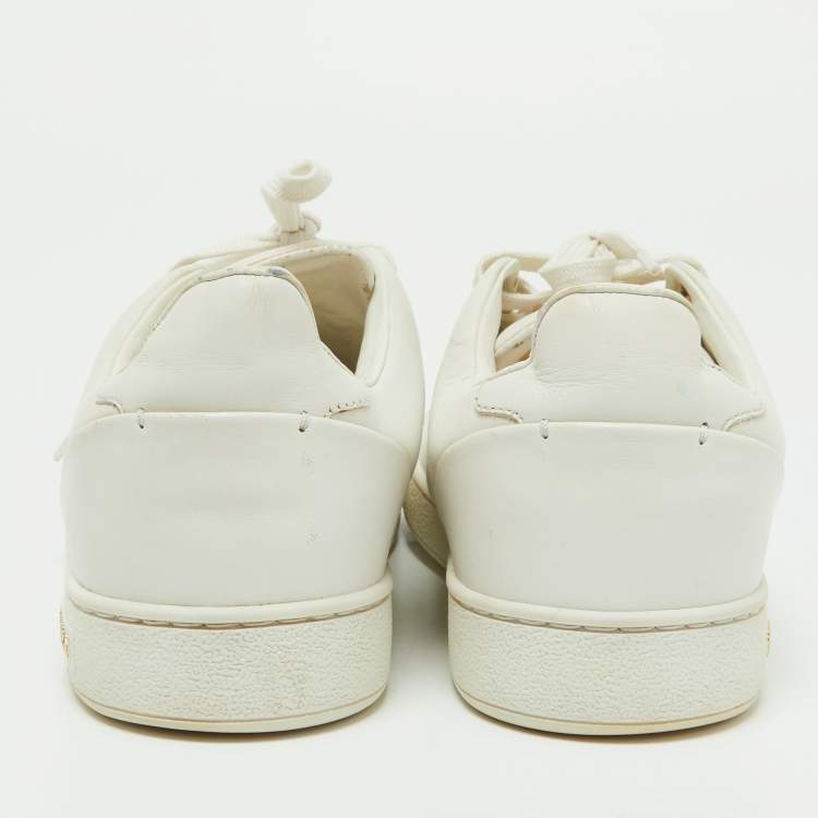 مملوكة مسبقًا Louis Vuitton White Leather Frontrow Sneakers Size 39