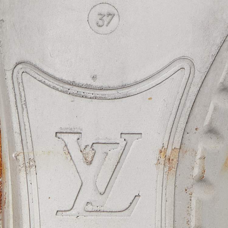 Pre Owned Louis Vuitton Green/Brown Monogram Canvas Destination Sneakers Size 37