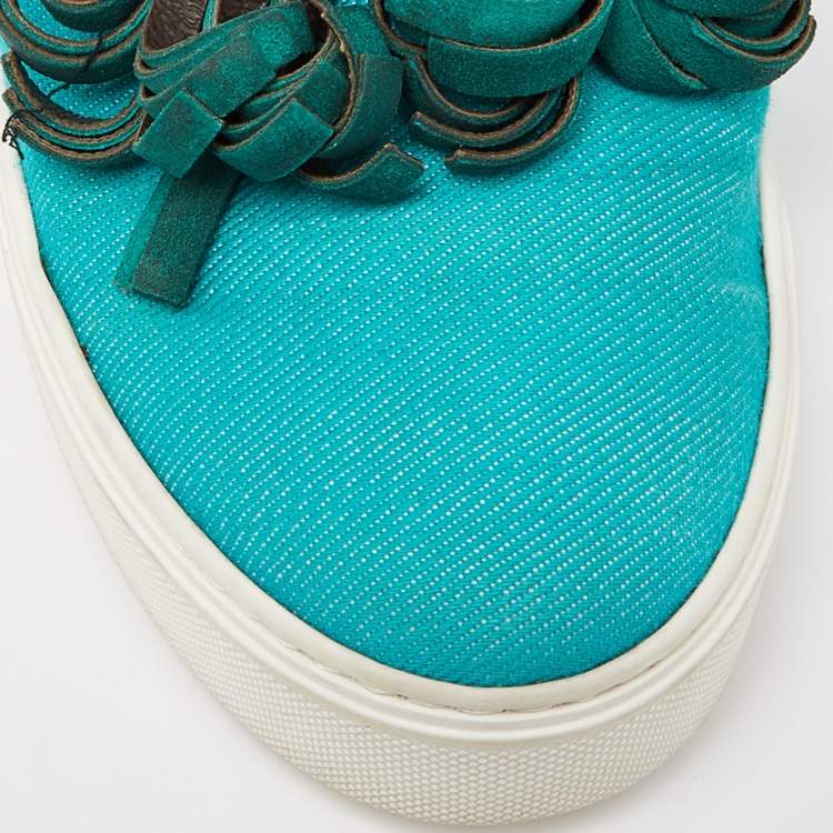 Pre Owned Louis Vuitton Green/Brown Monogram Canvas Destination Sneakers Size 37