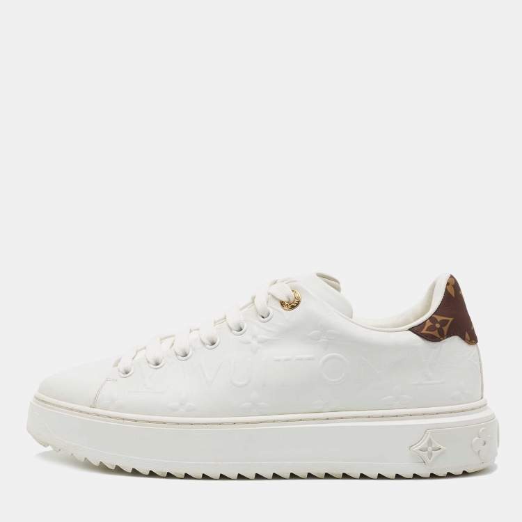 Time out leather trainers Louis Vuitton White size 39 IT in