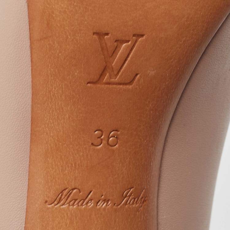 Pre Owned Louis Vuitton Beige Leather Oh Really! Pumps Size 36