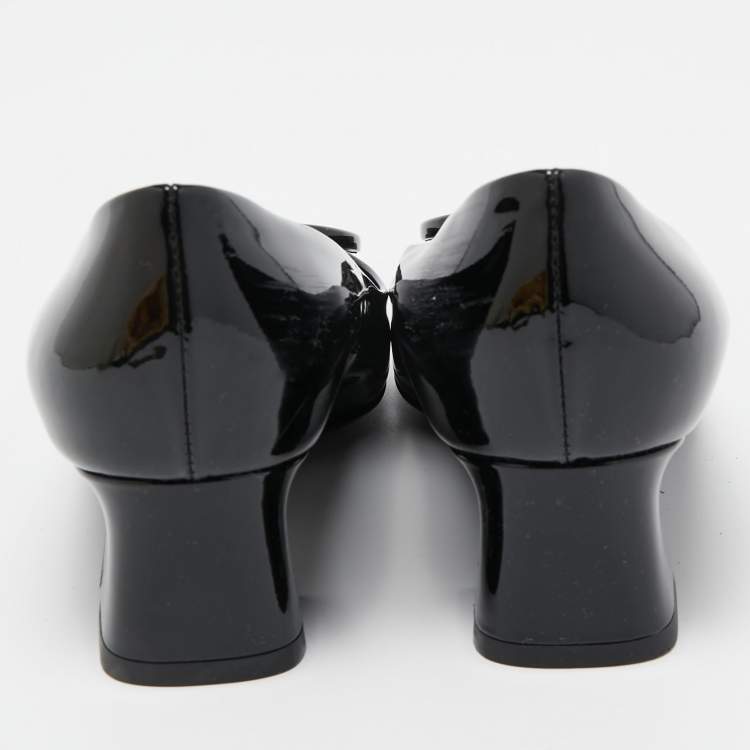 Pre Owned Louis Vuitton Black Patent Leather Madeleine Pumps Size 36