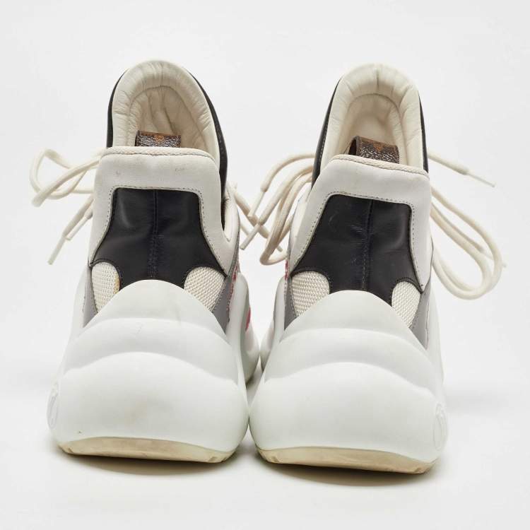 Pre Owned Louis Vuitton Multicolor Mesh and Leather Archlight Sneakers Size 38