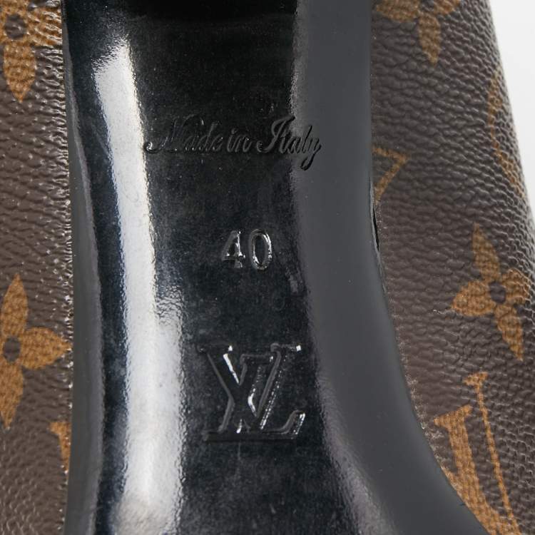 Pre Owned Louis Vuitton Brown Coated Canvas Madeleine Pumps Size 40