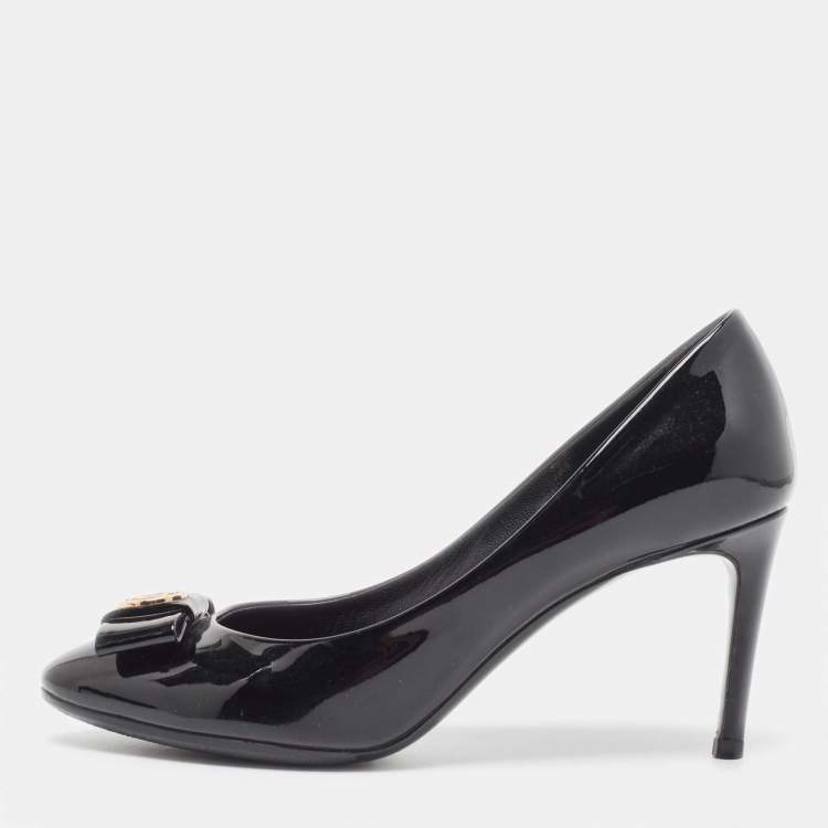 Louis Vuitton Black Patent Leather Fiance Pumps Size 36.5 Louis Vuitton ...