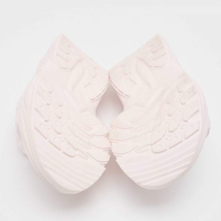 Pre Owned Louis Vuitton Pink Rubber Monogram Pool 55 Comfort Mules Size 38