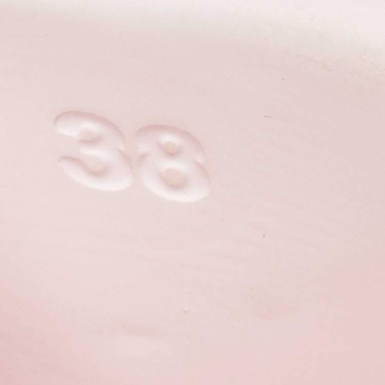 Pre Owned Louis Vuitton Pink Rubber Monogram Pool 55 Comfort Mules Size 38