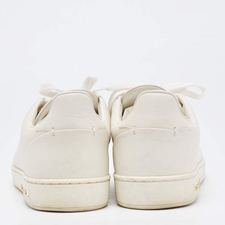 Pre Owned Louis Vuitton White Leather Frontrow  Sneakers Size 38