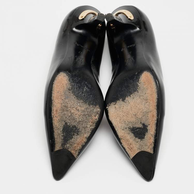 Pre Owned Louis Vuitton Black Patent Leather Pumps Size 37