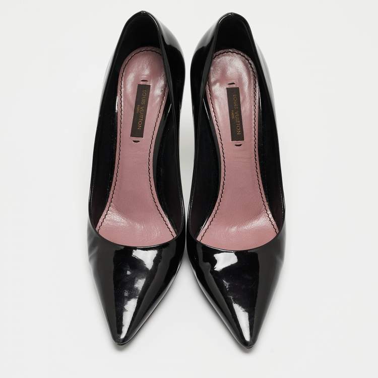 Pre Owned Louis Vuitton Black Patent Leather Pumps Size 37
