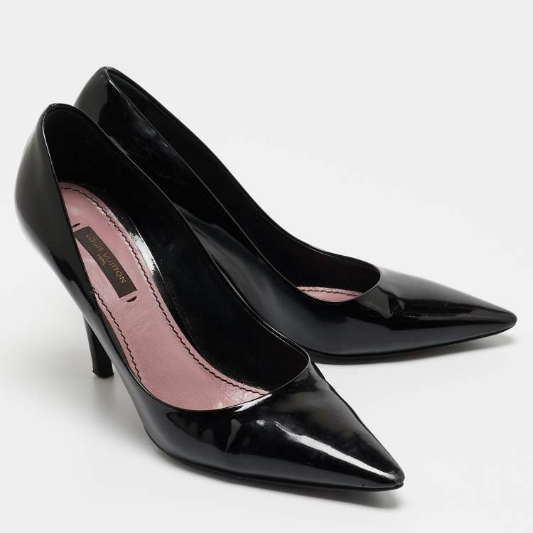 Pre Owned Louis Vuitton Black Patent Leather Pumps Size 37