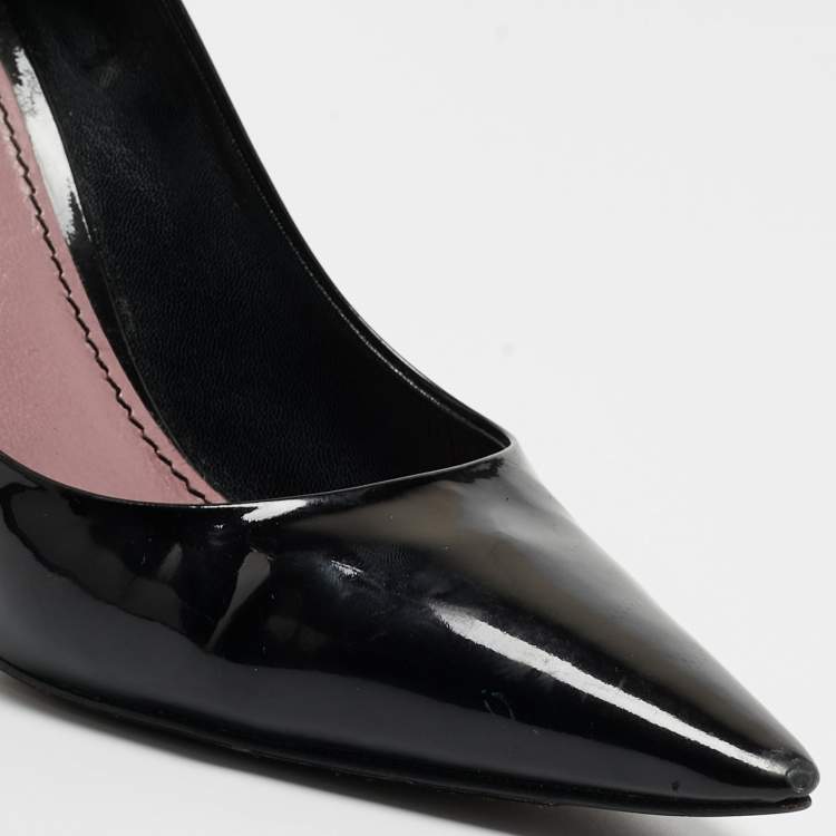 Pre Owned Louis Vuitton Black Patent Leather Pumps Size 37