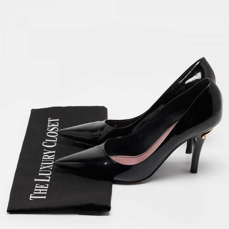 Pre Owned Louis Vuitton Black Patent Leather Pumps Size 37