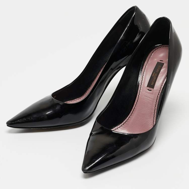 Pre Owned Louis Vuitton Black Patent Leather Pumps Size 37