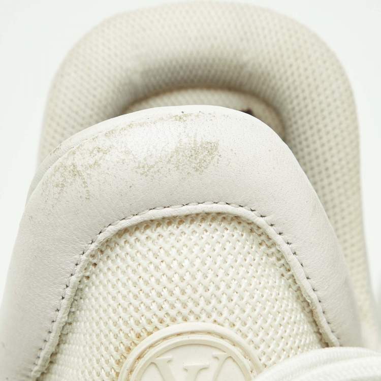 Pre Owned Louis Vuitton White Mesh and Monogram Canvas Archlight Sneakers Size 35.5