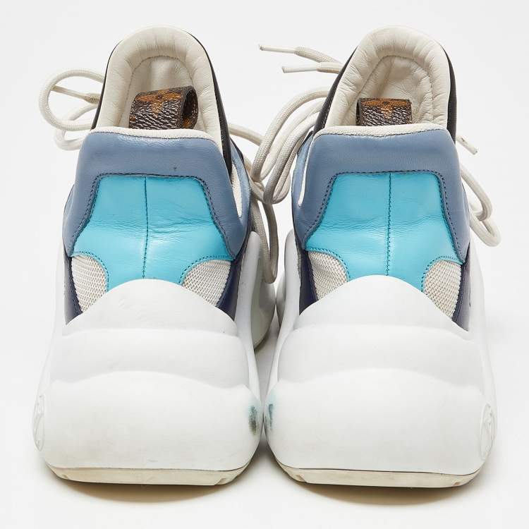 Pre Owned Louis Vuitton Tricolor Mesh and Leather Archlight Sneakers Size 36