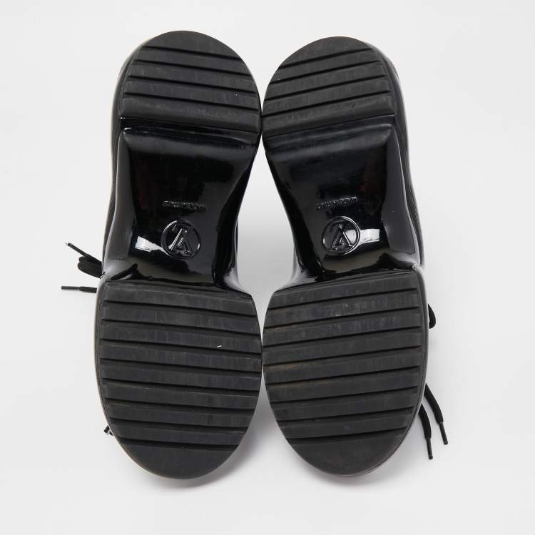 Pre Owned Louis Vuitton Black/Silver Leather Archlight Sneakers Size 38